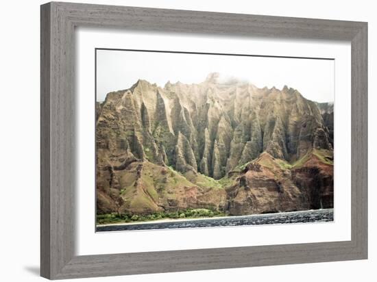 The Craggy Verdant Mountains Of Kauai's Na Pali Coast-Erik Kruthoff-Framed Photographic Print