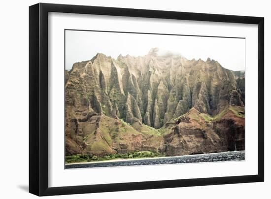 The Craggy Verdant Mountains Of Kauai's Na Pali Coast-Erik Kruthoff-Framed Photographic Print