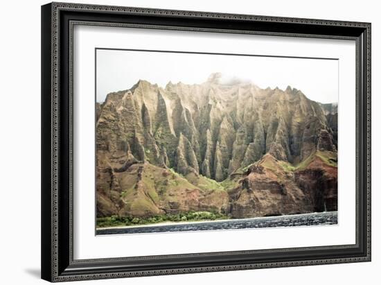 The Craggy Verdant Mountains Of Kauai's Na Pali Coast-Erik Kruthoff-Framed Photographic Print