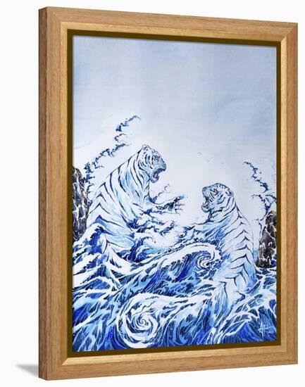 The Crashing Waves-Marc Allante-Framed Premier Image Canvas