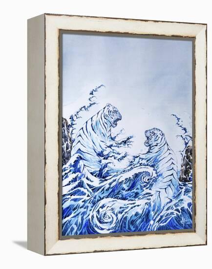 The Crashing Waves-Marc Allante-Framed Premier Image Canvas