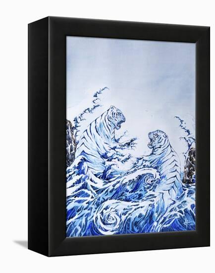 The Crashing Waves-Marc Allante-Framed Premier Image Canvas