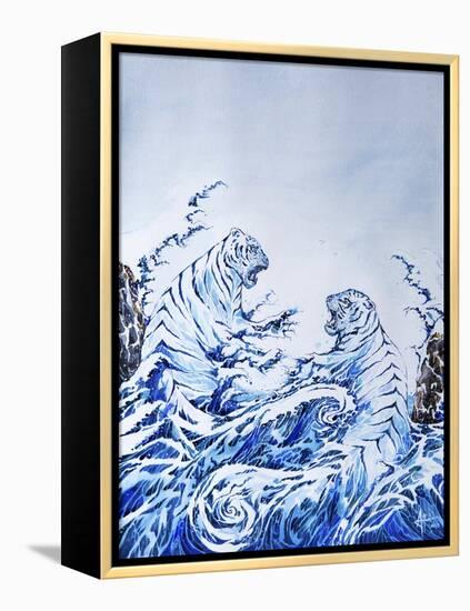 The Crashing Waves-Marc Allante-Framed Premier Image Canvas