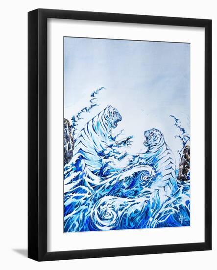 The Crashing Waves-Marc Allante-Framed Art Print