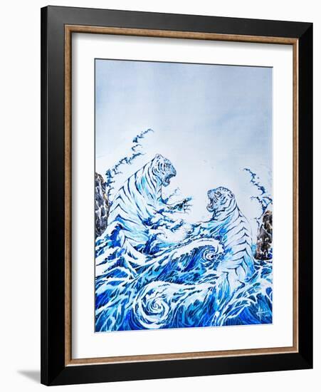 The Crashing Waves-Marc Allante-Framed Art Print