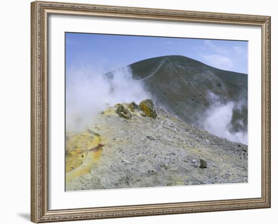 The Crater on Vulcano, Aeolian Islands, Unesco World Heritage Site, Island of Sicily, Italy-Kim Hart-Framed Photographic Print