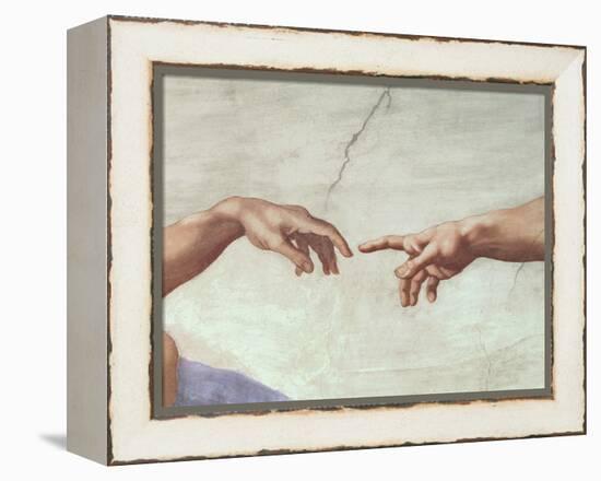 The Creation of Adam, c.1510 (detail)-Michelangelo Buonarroti-Framed Premier Image Canvas