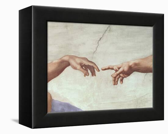 The Creation of Adam, c.1510 (detail)-Michelangelo Buonarroti-Framed Premier Image Canvas