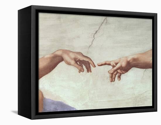 The Creation of Adam, c.1510 (detail)-Michelangelo Buonarroti-Framed Premier Image Canvas