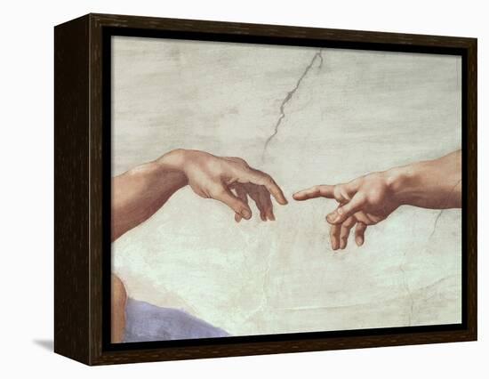 The Creation of Adam, c.1510 (detail)-Michelangelo Buonarroti-Framed Premier Image Canvas