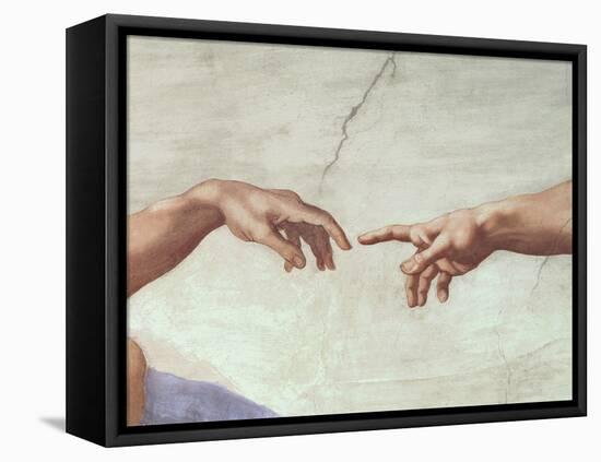 The Creation of Adam, c.1510 (detail)-Michelangelo Buonarroti-Framed Premier Image Canvas