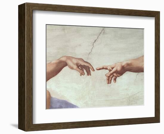 The Creation of Adam, c.1510 (detail)-Michelangelo Buonarroti-Framed Giclee Print