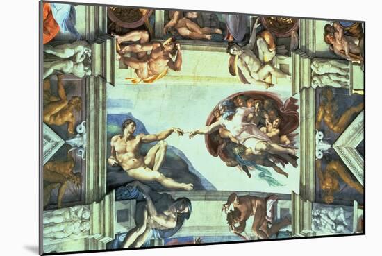 The Creation of Adam, c.1510-Michelangelo Buonarroti-Mounted Giclee Print
