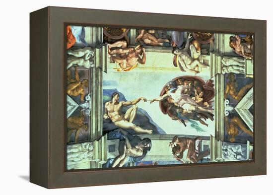 The Creation of Adam, c.1510-Michelangelo Buonarroti-Framed Premier Image Canvas