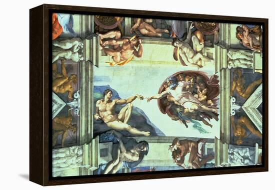 The Creation of Adam, c.1510-Michelangelo Buonarroti-Framed Premier Image Canvas