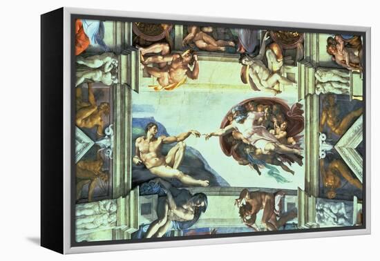 The Creation of Adam, c.1510-Michelangelo Buonarroti-Framed Premier Image Canvas