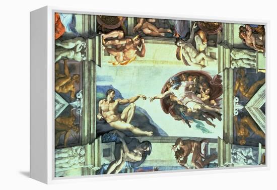 The Creation of Adam, c.1510-Michelangelo Buonarroti-Framed Premier Image Canvas
