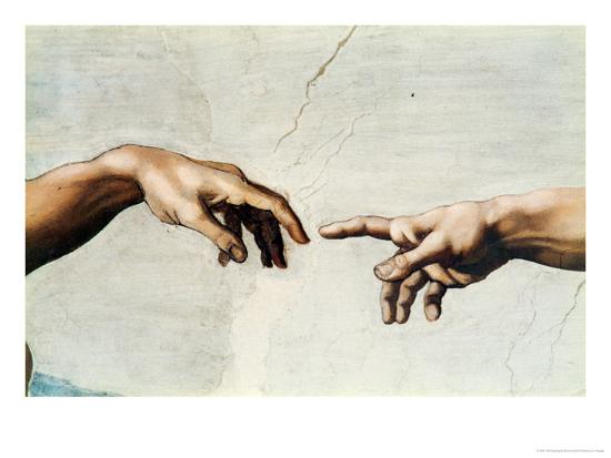 The Creation Of Adam Detail Of God S And Adam S Hands From The