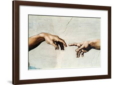 The Creation Of Adam Detail Of God S And Adam S Hands From The Sistine Ceiling Giclee Print By Michelangelo Buonarroti Art Com