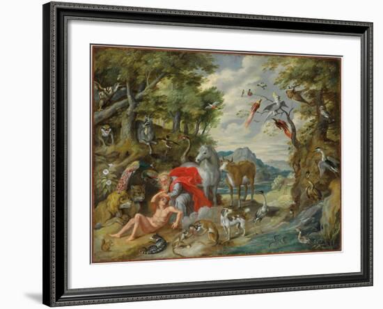 The Creation of Adam, from the Story of Adam and Eve-Jan Brueghel the Younger-Framed Giclee Print