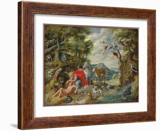 The Creation of Adam, from the Story of Adam and Eve-Jan Brueghel the Younger-Framed Giclee Print