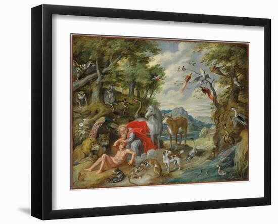 The Creation of Adam, from the Story of Adam and Eve-Jan Brueghel the Younger-Framed Giclee Print