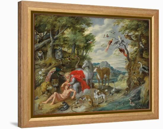 The Creation of Adam, from the Story of Adam and Eve-Jan Brueghel the Younger-Framed Premier Image Canvas
