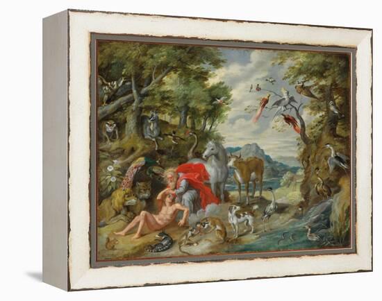 The Creation of Adam, from the Story of Adam and Eve-Jan Brueghel the Younger-Framed Premier Image Canvas