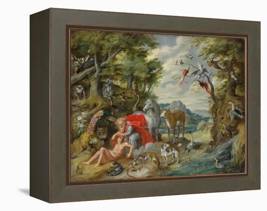 The Creation of Adam, from the Story of Adam and Eve-Jan Brueghel the Younger-Framed Premier Image Canvas