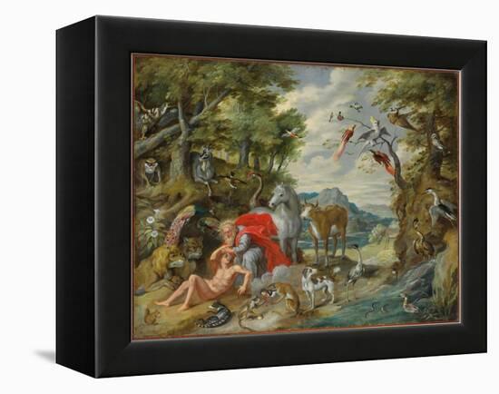 The Creation of Adam, from the Story of Adam and Eve-Jan Brueghel the Younger-Framed Premier Image Canvas