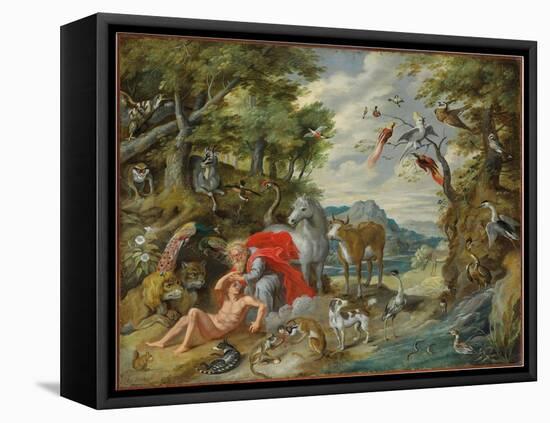 The Creation of Adam, from the Story of Adam and Eve-Jan Brueghel the Younger-Framed Premier Image Canvas