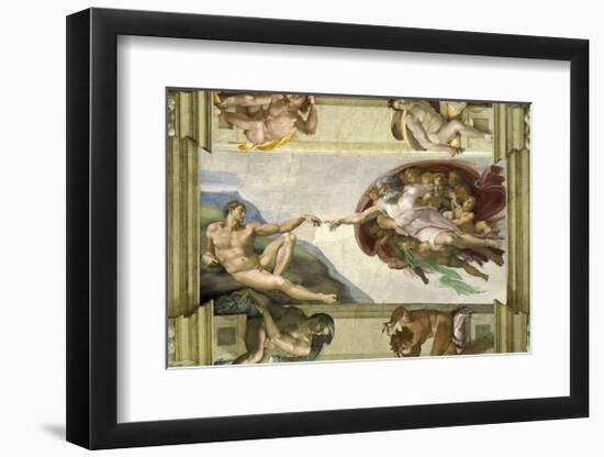 The Creation of Adam (Full)-Michelangelo Buonarotti-Framed Giclee Print