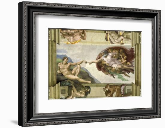 The Creation of Adam (Full)-Michelangelo-Framed Art Print