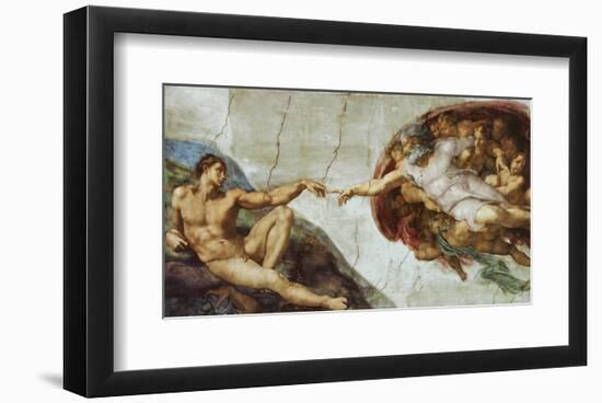 The Creation Of Adam-Michelangelo Buonarroti-Framed Art Print