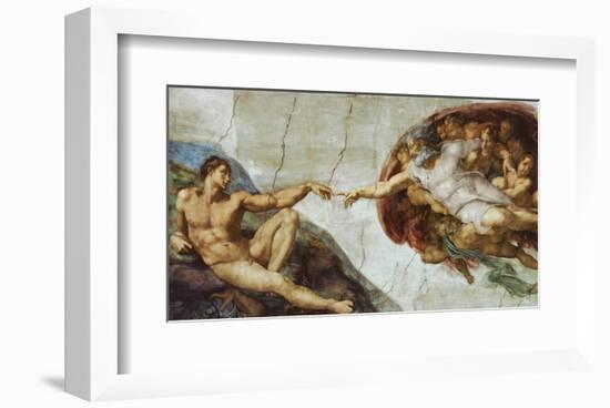 The Creation Of Adam-Michelangelo Buonarroti-Framed Art Print