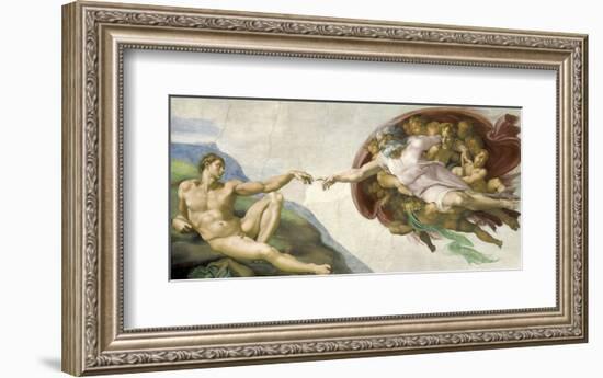 The Creation of Adam-Michelangelo-Framed Art Print