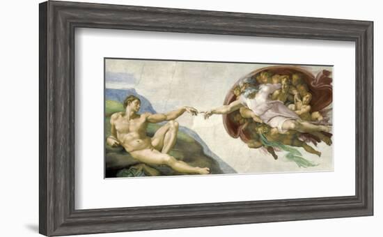 The Creation of Adam-Michelangelo-Framed Art Print