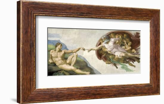 The Creation of Adam-Michelangelo-Framed Art Print