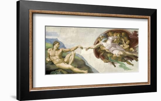 The Creation of Adam-Michelangelo-Framed Art Print