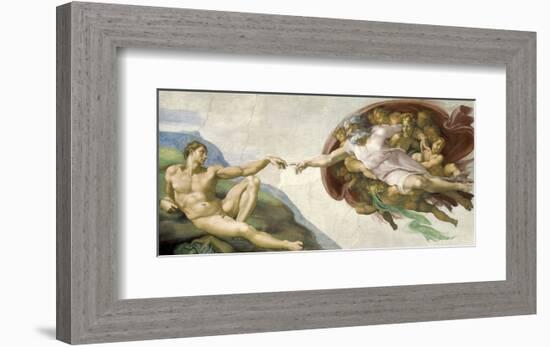 The Creation of Adam-Michelangelo-Framed Art Print