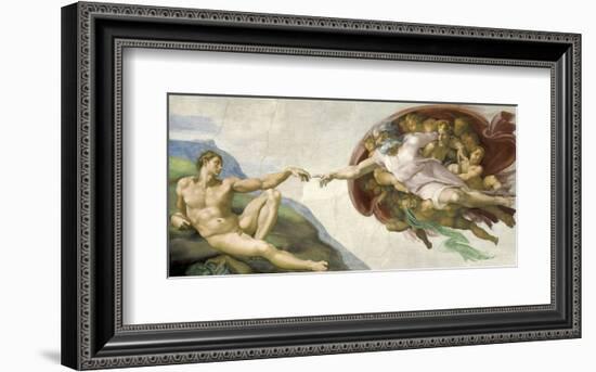 The Creation of Adam-Michelangelo-Framed Art Print