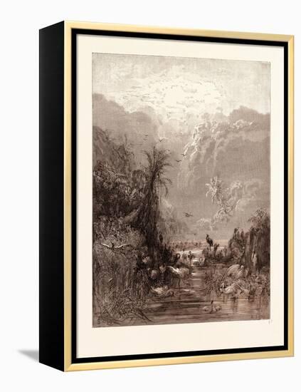 The Creation of Birds-Gustave Dore-Framed Premier Image Canvas