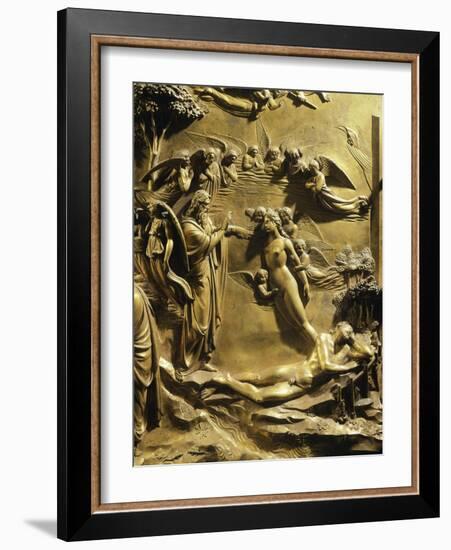 The Creation of Eve, Detail from Stories of the Old Testament-Lorenzo Ghiberti-Framed Giclee Print