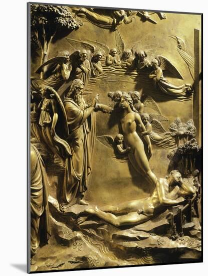 The Creation of Eve, Detail from Stories of the Old Testament-Lorenzo Ghiberti-Mounted Giclee Print