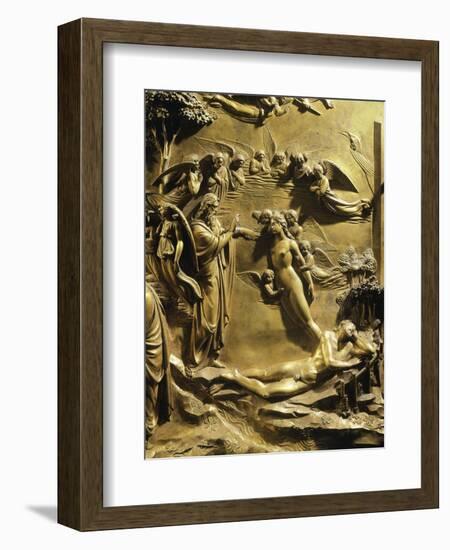 The Creation of Eve, Detail from Stories of the Old Testament-Lorenzo Ghiberti-Framed Giclee Print