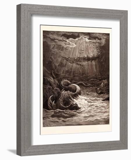 The Creation of Fish and Birds-Gustave Dore-Framed Giclee Print