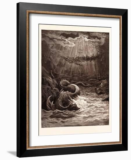 The Creation of Fish and Birds-Gustave Dore-Framed Giclee Print