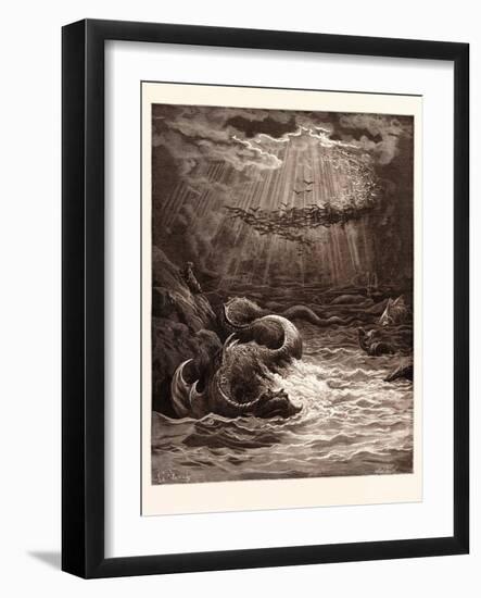 The Creation of Fish and Birds-Gustave Dore-Framed Giclee Print