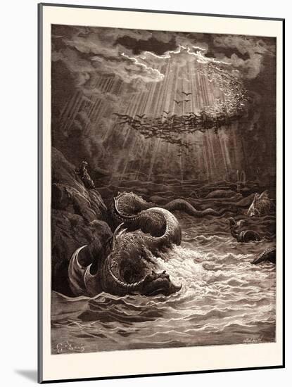 The Creation of Fish and Birds-Gustave Dore-Mounted Giclee Print