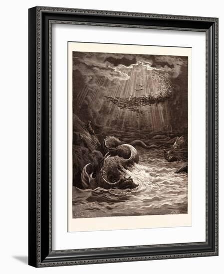 The Creation of Fish and Birds-Gustave Dore-Framed Giclee Print